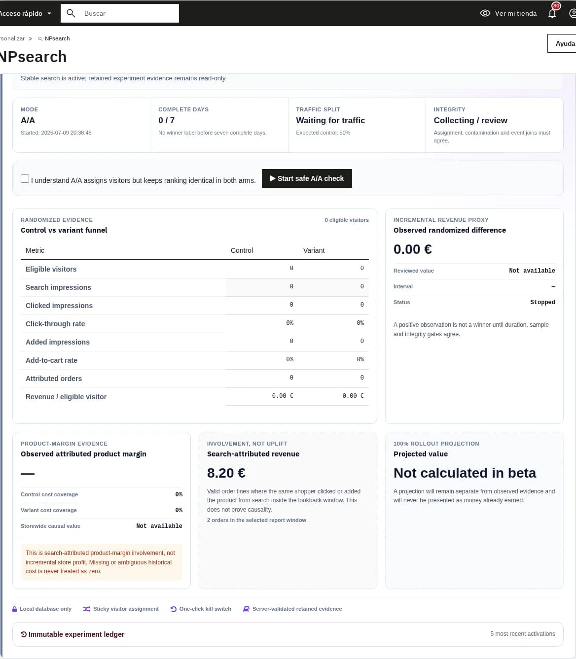 Profit Autopilot workspace on PrestaShop 9 desktop.