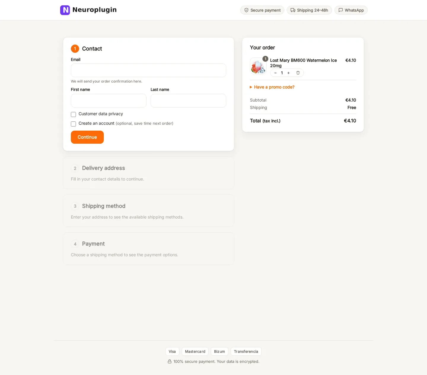 Checkout one-page NP Checkout Pro nella demo PrestaShop 9.