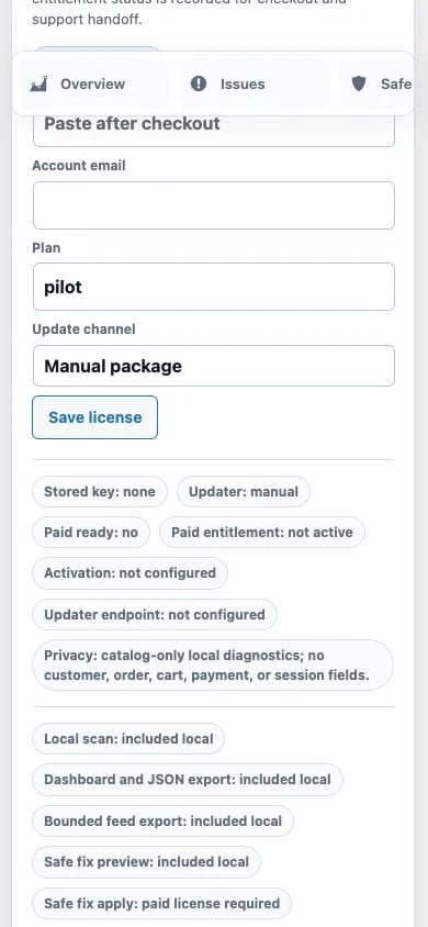 Obiettivi canale, pianificazione, conservazione e controlli di pubblicazione opzionali in un viewport mobile da 390 pixel.