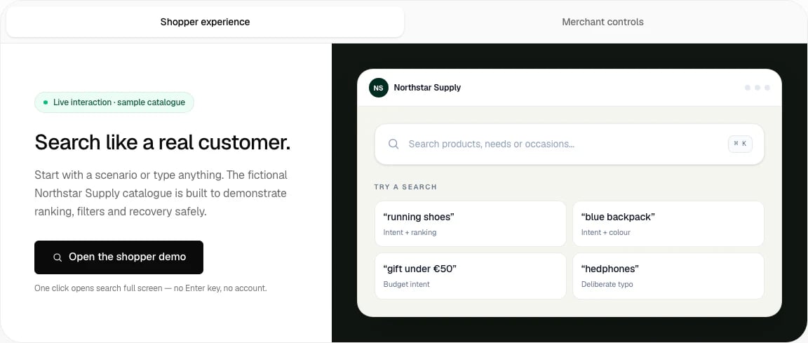 Localized NP Search for Shopify interactive buyer lab.