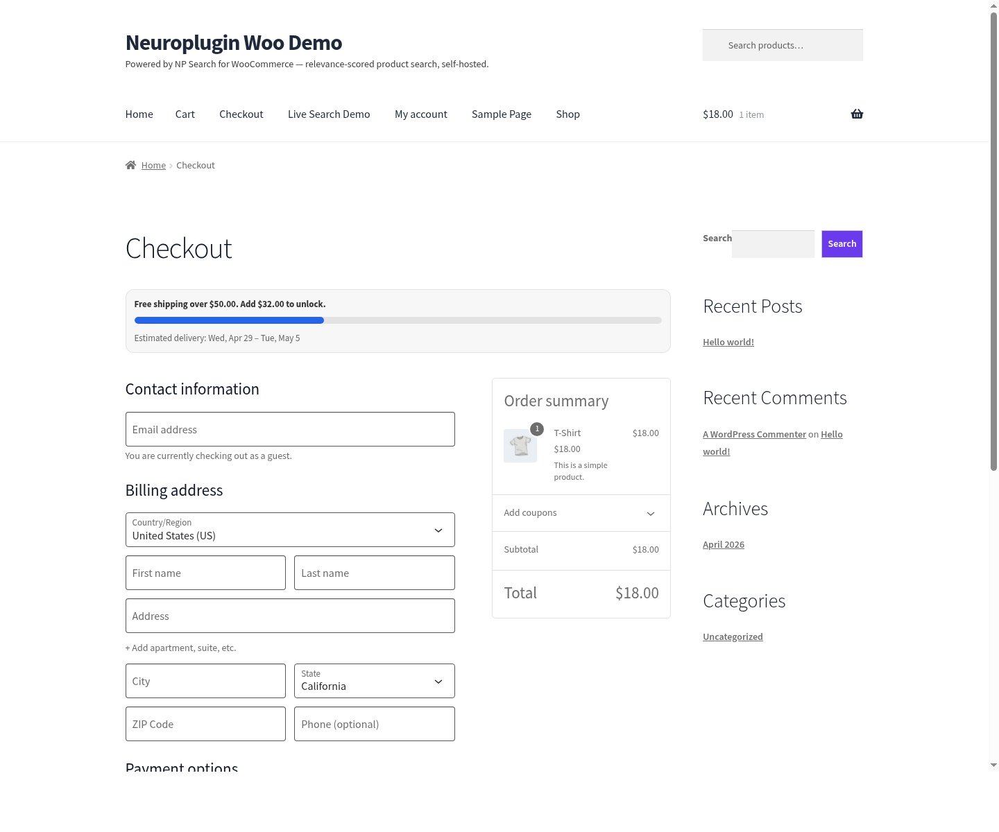 Checkout-page progress bar — last chance to top up.