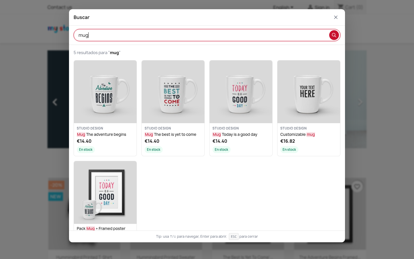 NPsearch results for mug