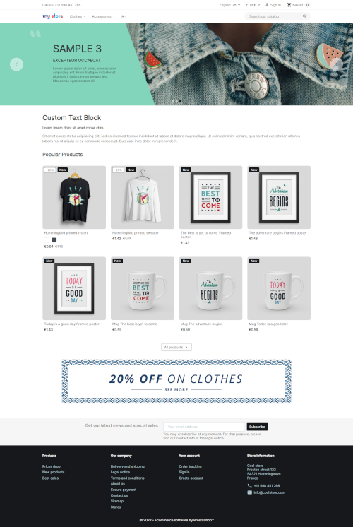 VapeTheme PrestaShop 9 theme preview