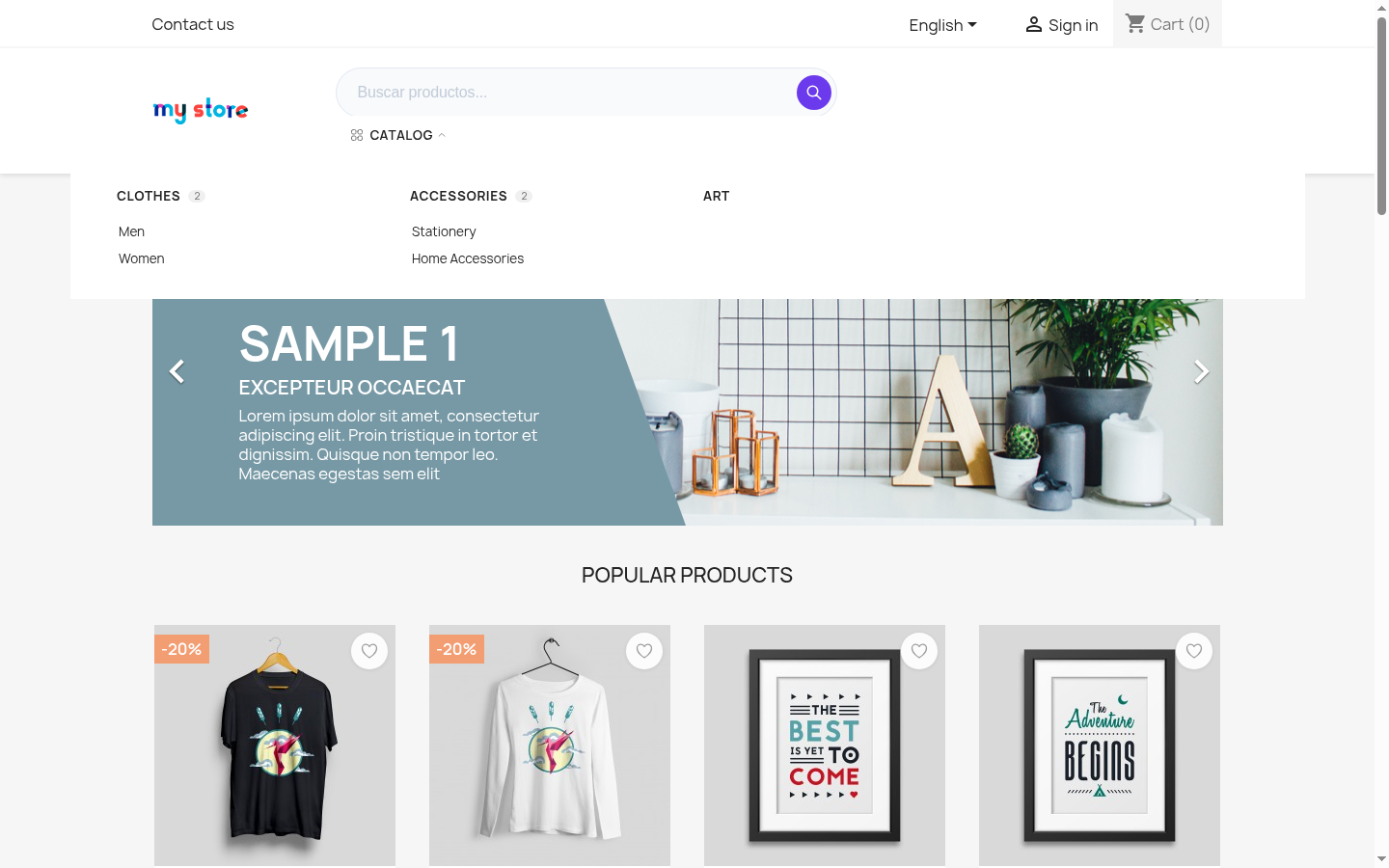 NP Mega Menu PrestaShop 8 desktop dropdown